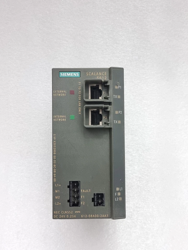 Siemens SCALANCE S612 Security Module 6GK5612-0BA00-2AA3 SIMATIC NET MADE-GERMAN